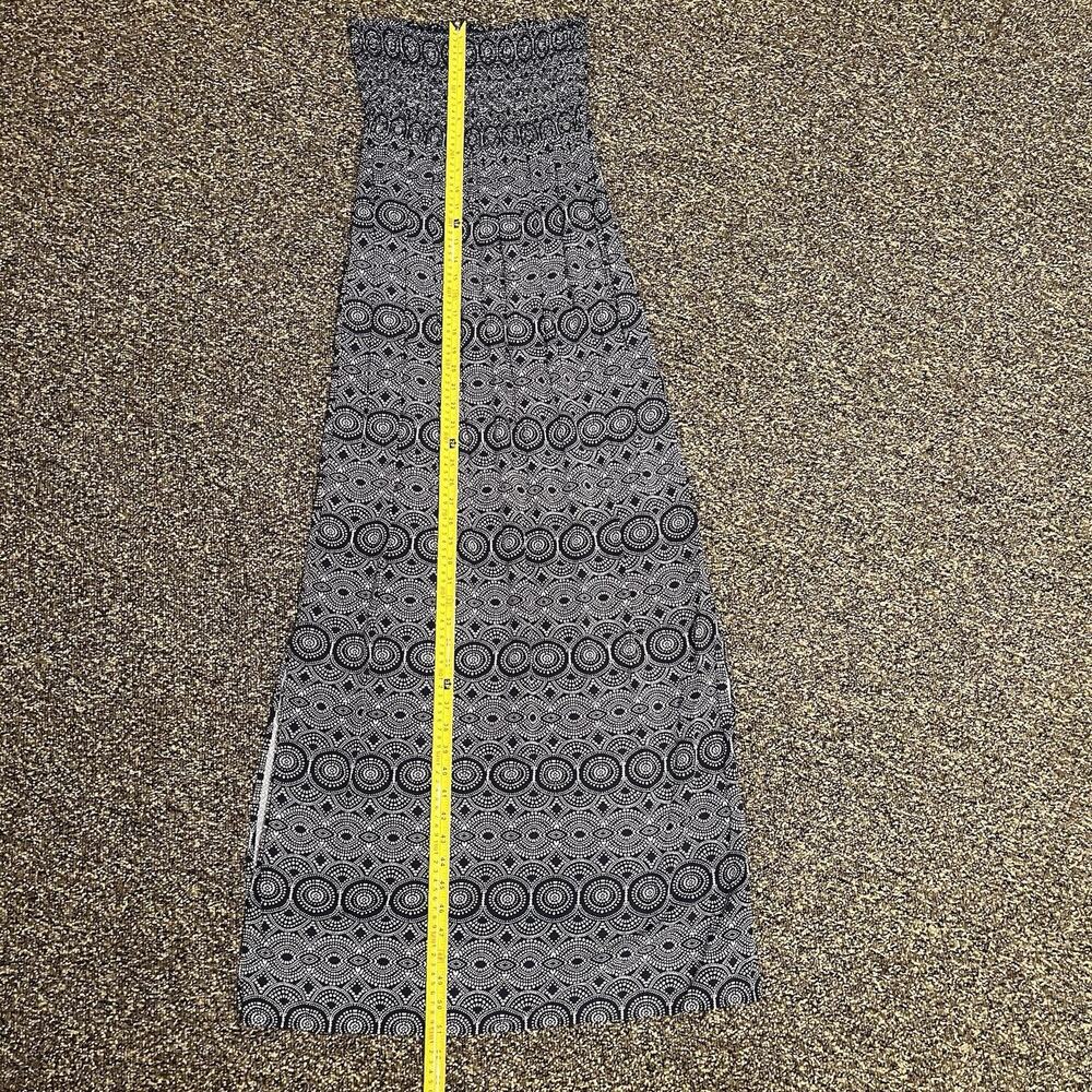 Gap Y2K Maxi Dress Medium Boho Smocked Stretch Tube Top Strapless Side Slits - Picture 5 of 10